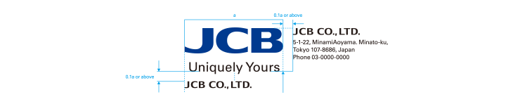 Positioning of the Official Corporate Logotype and Address