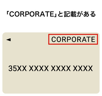 「CORPORATE」と記載がある