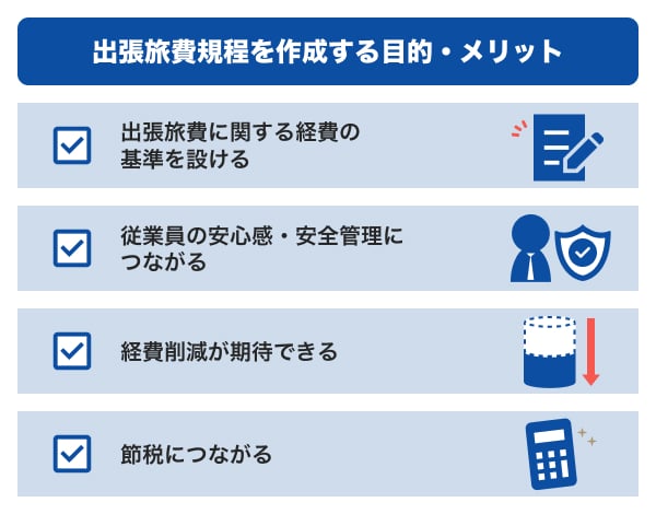 出張旅費規程を作成する目的・メリット