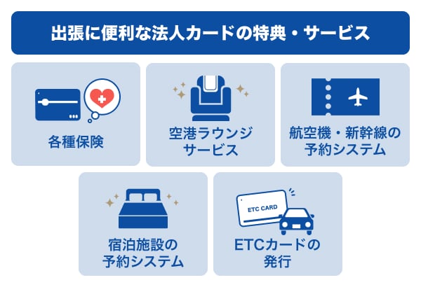 出張に便利な法人カードの特典・サービス