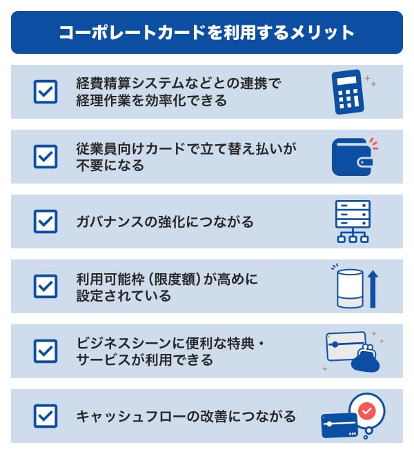 コーポレートカードを利用するメリット