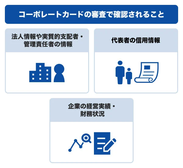 コーポレートカードの審査で確認されること