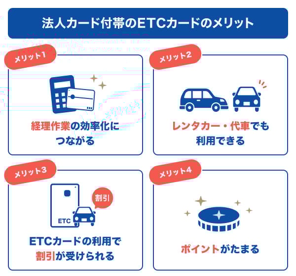 法人カード付帯のETCカードのメリット