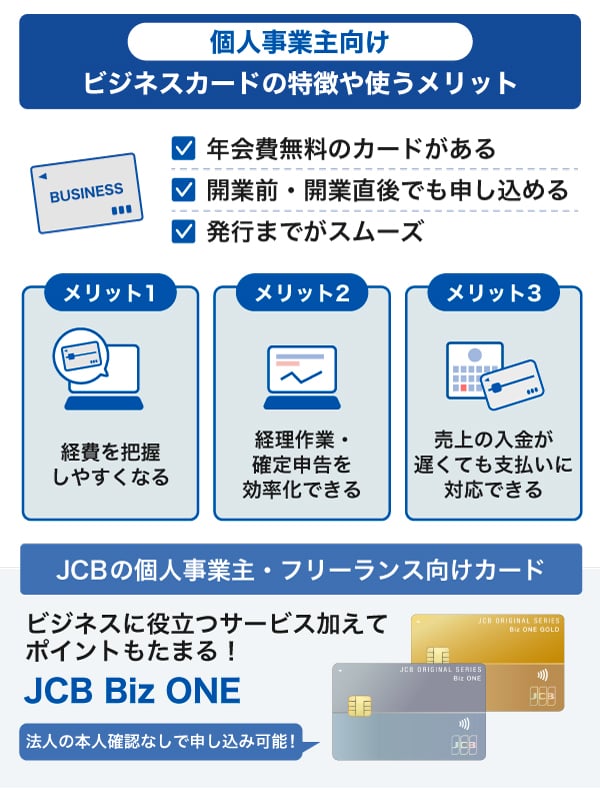 ［個人事業主向け］ビジネスカードの特徴や使うメリット