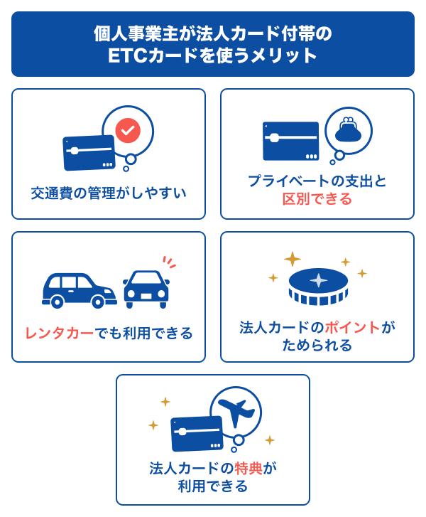 個人事業主が法人カード付帯のETCカードを使うメリット