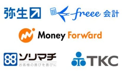 「JCB Biz ONE」で連携できる会計ソフトの例