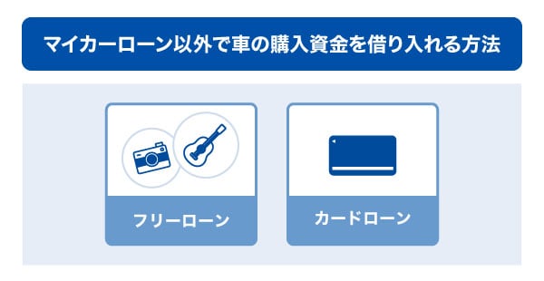 マイカーローン以外で車の購入資金を借り入れる方法