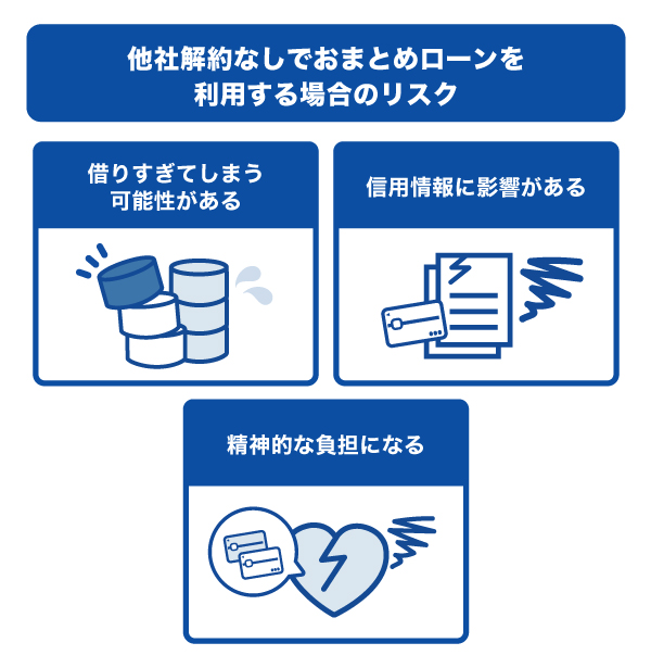 他社解約なしでおまとめローンを利用する場合のリスク