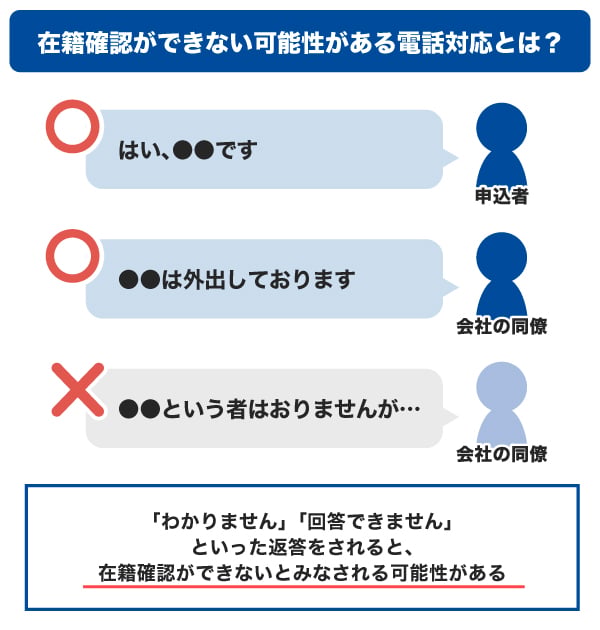 在籍確認ができない可能性がある電話対応とは？