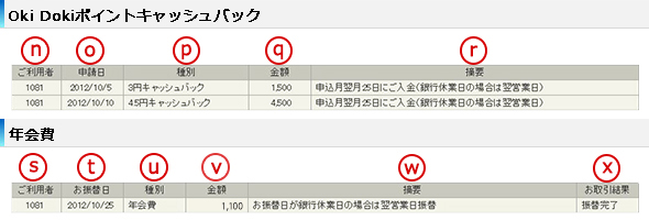 OkiDokiポイントキャッシュバック 年会費（パソコン）