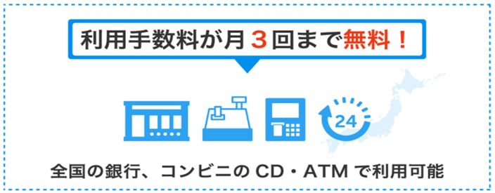 利用手数料が月3回まで無料