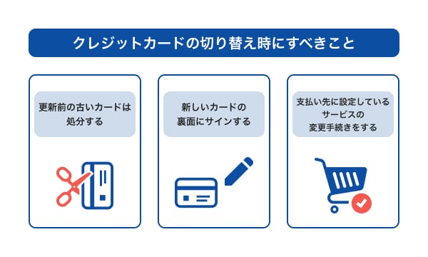 クレジットカードの切り替え時にすべきこと