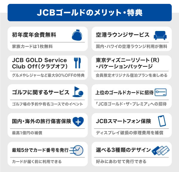 JCBゴールドのメリット・特典