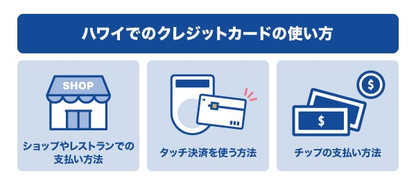 ハワイでのクレジットカードの使い方