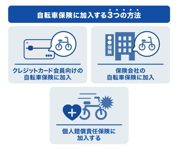 自転車保険に加入する3つの方法