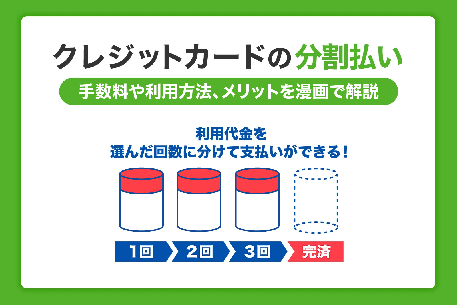 クレジットカードの分割払いとは？手数料や利用方法、メリットを解説