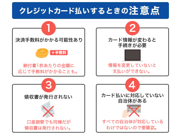 クレジットカード払いするときの注意点