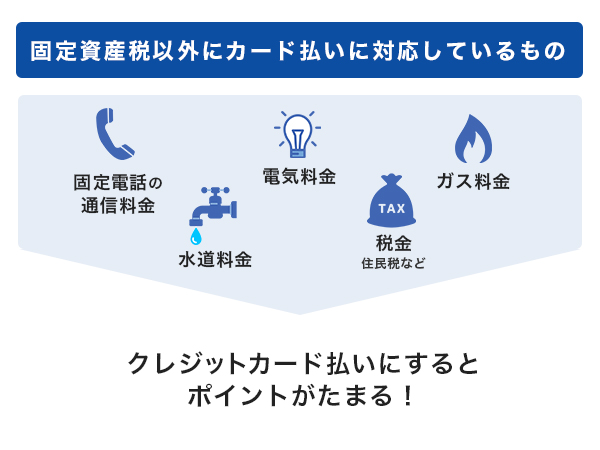 固定資産税以外にカード払いに対応しているもの