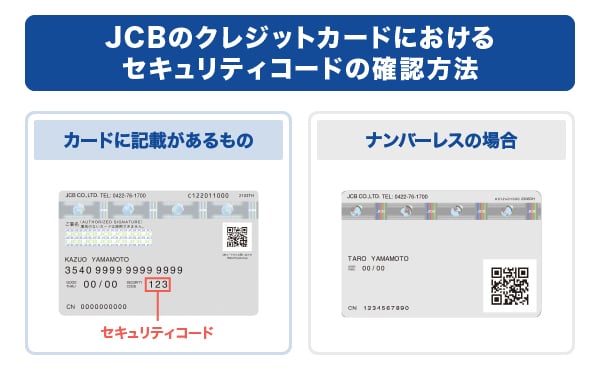 JCBのクレジットカードにおけるセキュリティコードの確認方法