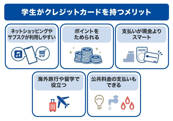学生がクレジットカードを持つメリット