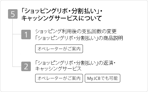 5 「ショッピングリボ・分割払い」・キャッシングサービスについて