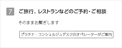 7 ご旅行、レストランなどのご予約・ご相談