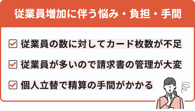 従業員増加に伴う悩み・負担・手間