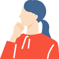 悩む女性のイラスト