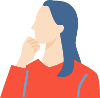 悩む女性のイラスト