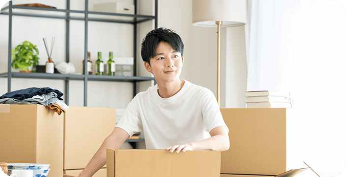 新居に引越しをした男性