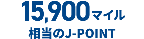 15,900マイル相当のJ-POINT