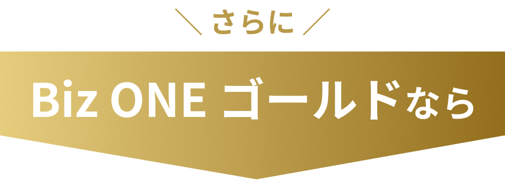さらに Biz One ゴールドなら