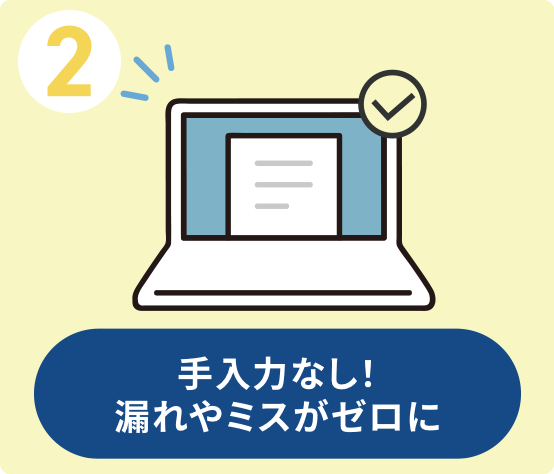 2 手入力なし！漏れやミスがゼロに