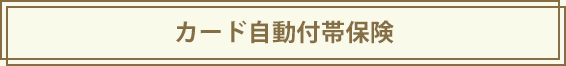 カード自動付帯保険