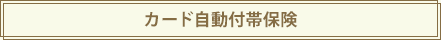 カード付帯保険