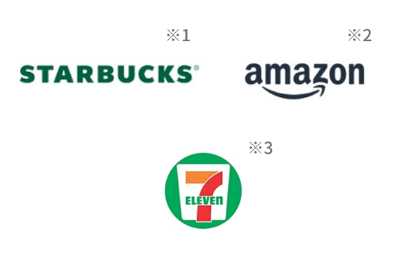 STARBUCKS amazon 7ELEVEN
