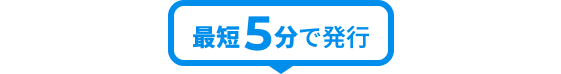 最短5分で発行