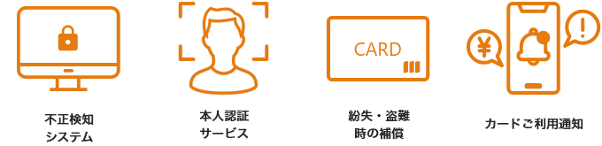 不正検知システム 本人認証サービス 紛失・盗難時の補償
