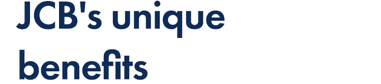 JCB's unique benefits