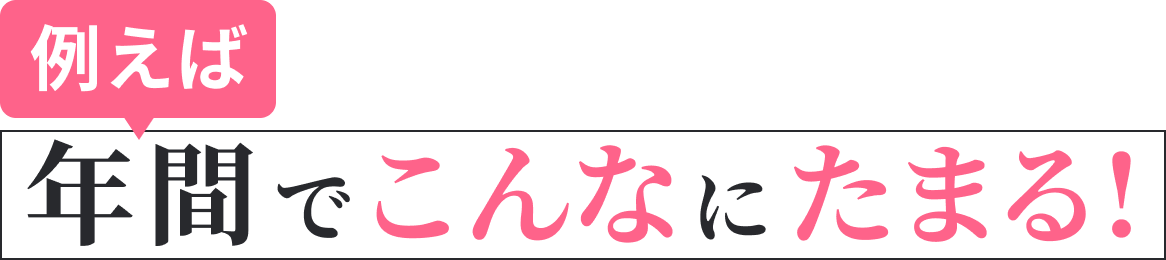 年間でこんなにたまる!
