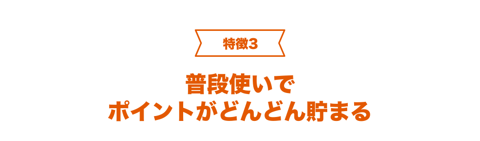 [特徴3] 普段使いでポイントがどんどん貯まる