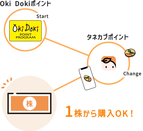 Oki Dokiポイント タネカブポイント 1株から購入OK